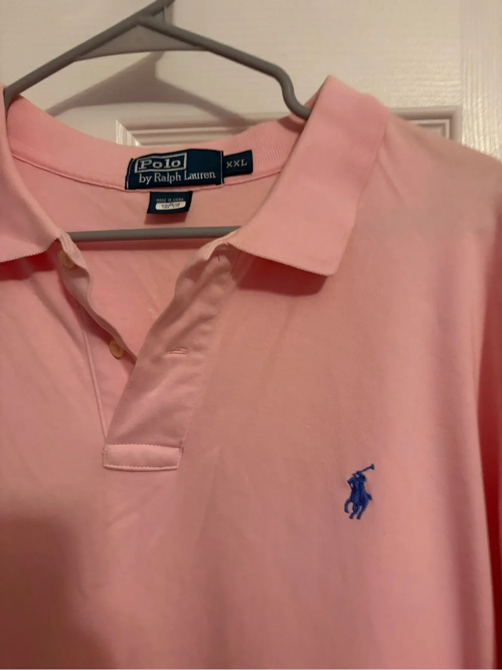 Ralph Lauren Men’s Light Pink Polo with Blue Pony